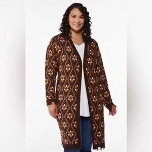 Cato Plus Size Distressed Duster Sweater Various Sizes Available